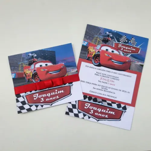 Convite Infantil Carros
