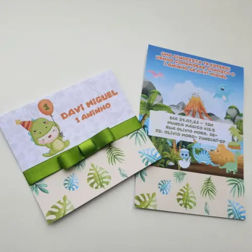 Convite Infantil Dinossauro