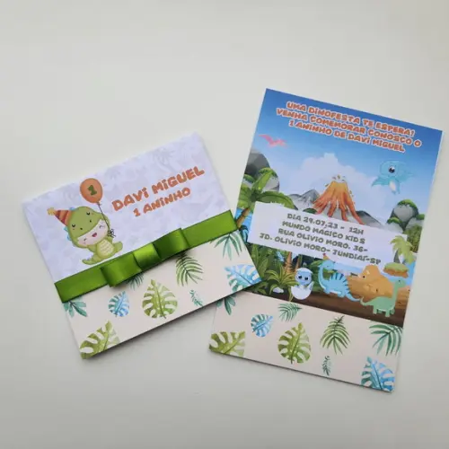 Convite Infantil Dinossauro