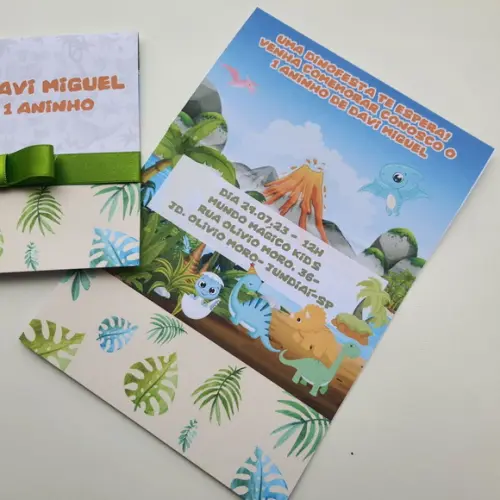 Convite Infantil Dinossauro