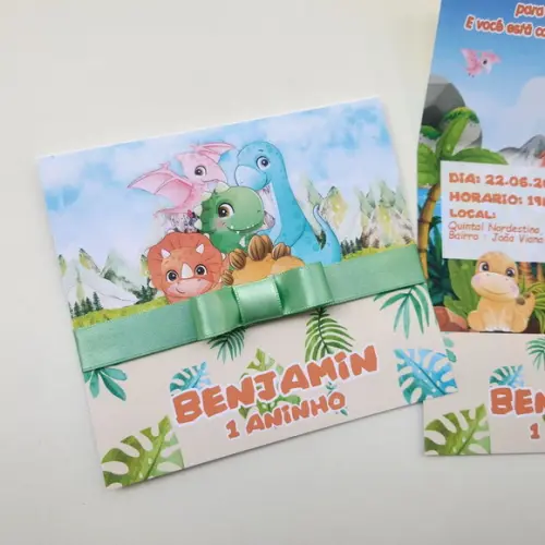 Convite Infantil Dinossauros