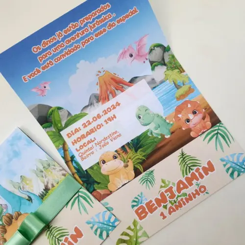 Convite Infantil Dinossauros