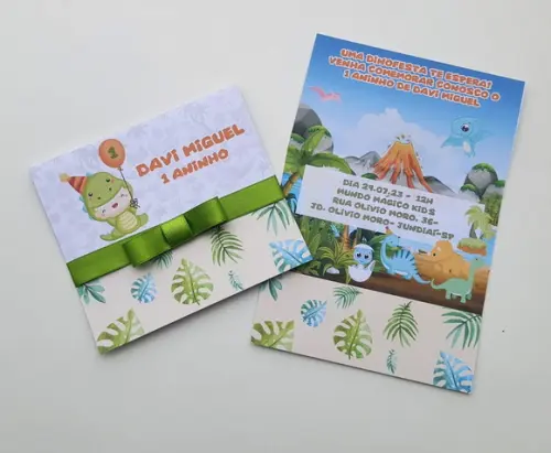 Convite Infantil Dinossauro