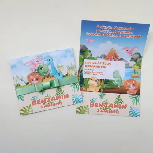 Convite Infantil Dinossauros