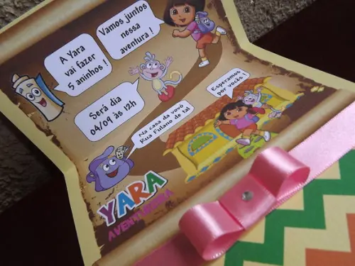 Convite Infantil Dora