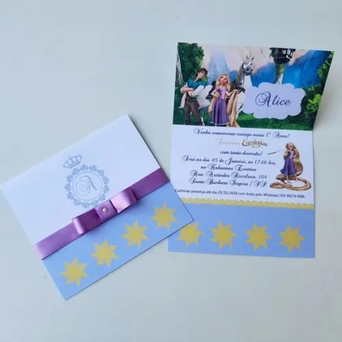 Convite Infantil Enrolados Promoção