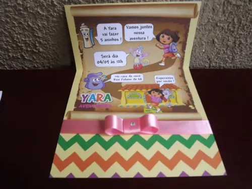 Convite Infantil Dora