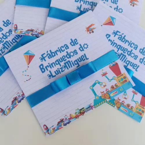 Convite Infantil Fábrica de Brinquedos