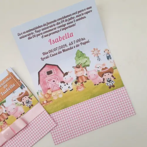 Convite Infantil Fazendinha