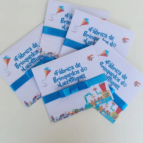 Convite Infantil Fábrica de Brinquedos
