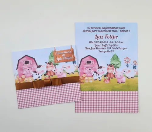 Convite Infantil Fazendinha