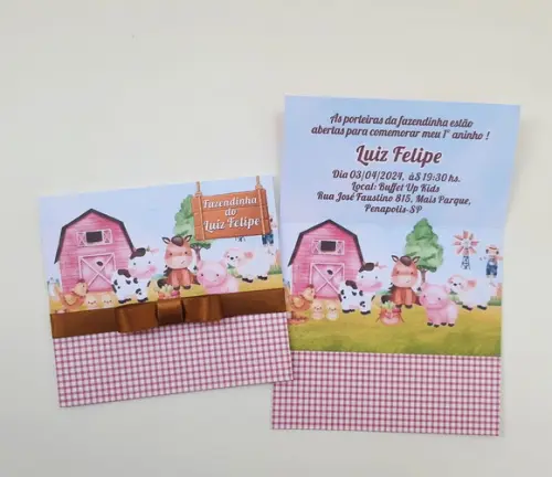 Convite Infantil Fazendinha