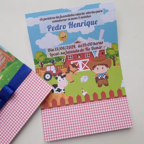 Convite Infantil Fazendinha