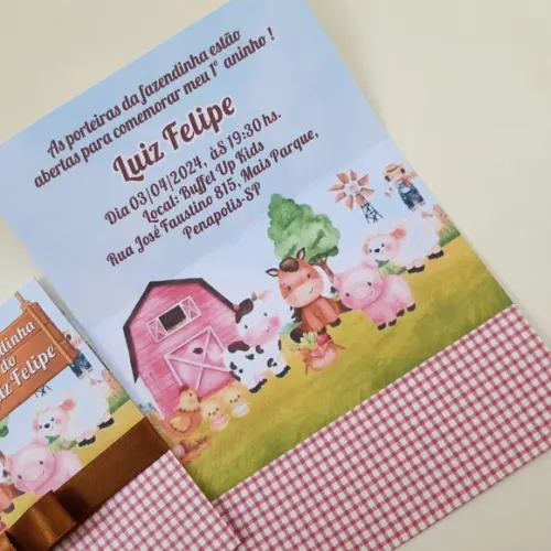 Convite Infantil Fazendinha