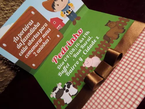Convite Infantil Fazendinha