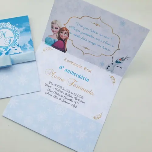 Convite Infantil Frozen