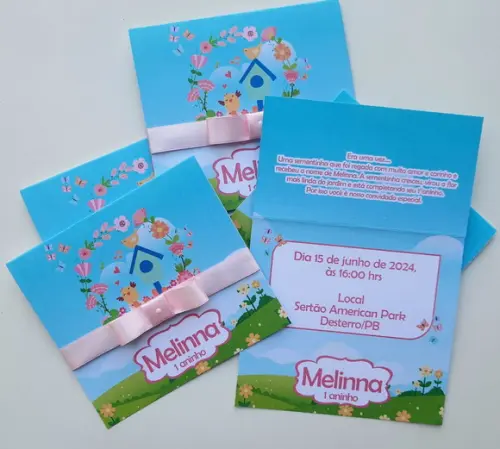 Convite Infantil Jardim
