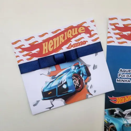 Convite Infantil Hot Wheels