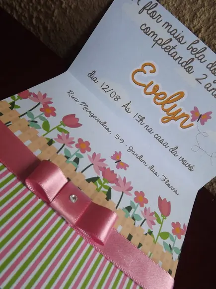 Convite Infantil Jardim