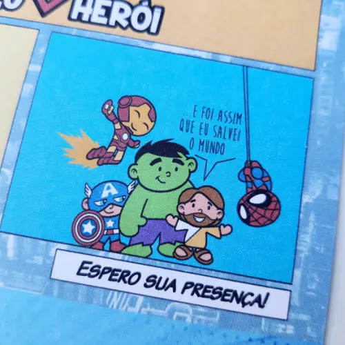 Convite Infantil Jesus Herói Promoção