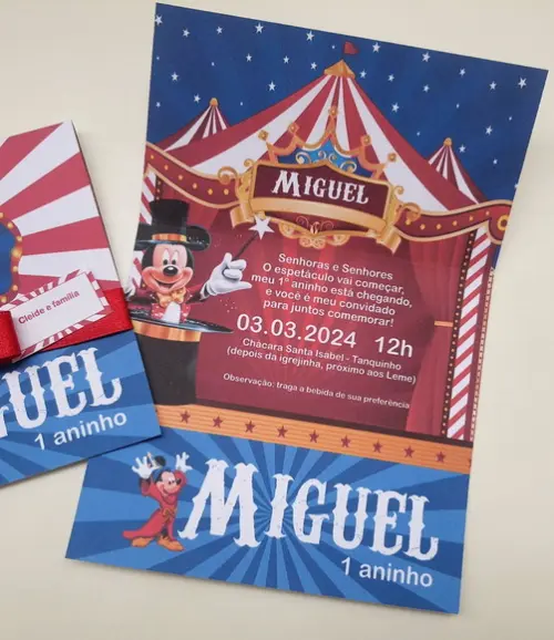 Convite Infantil Mickey Mágico