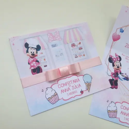 Convite Infantil Minnie Confeiteira