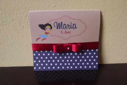 Convite Infantil Mulher Maravilha