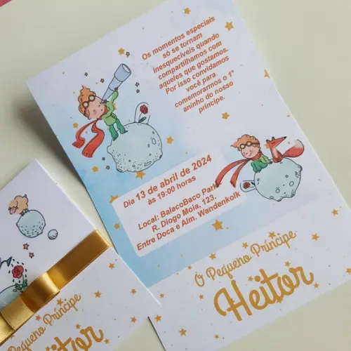 Convite Infantil o Pequeno Príncipe