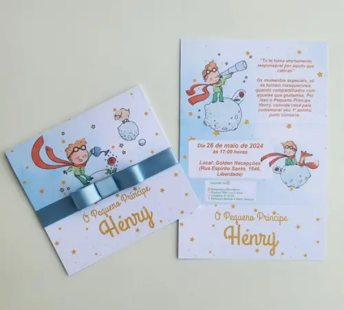 Convite Infantil Pequeno Príncipe