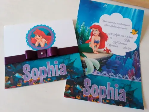 Convite Infantil PRINCESA ARIEL