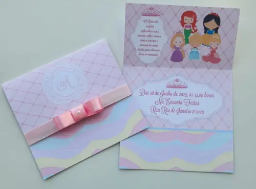 Convite Infantil Princesas Baby Candy