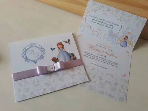 Convite Infantil PRINCESINHA SOFIA