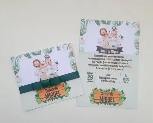 Convite Infantil Safari