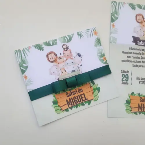 Convite Infantil Safari