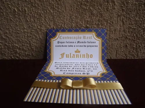 Convite Infantil Realeza Principe