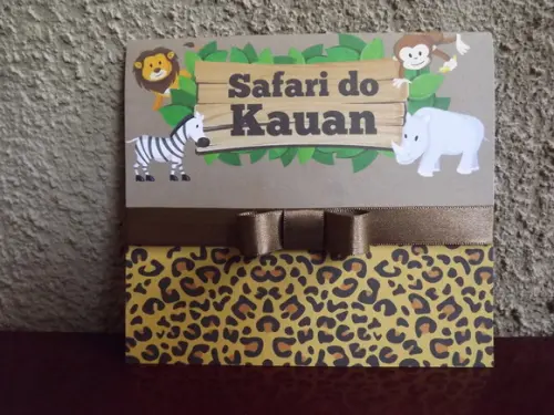 Convite Infantil Safari