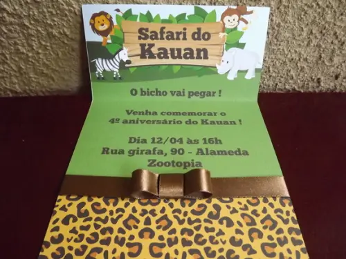 Convite Infantil Safari