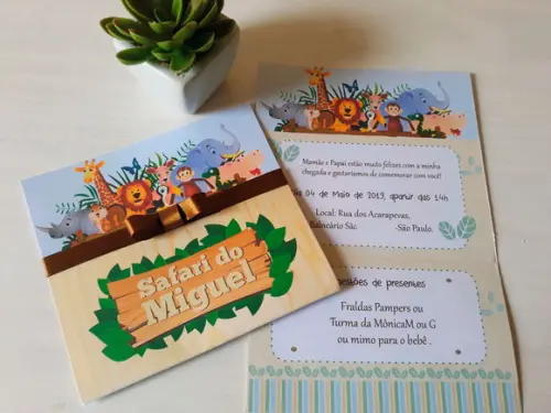 Convite Infantil Safari