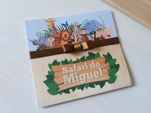Convite Infantil Safari