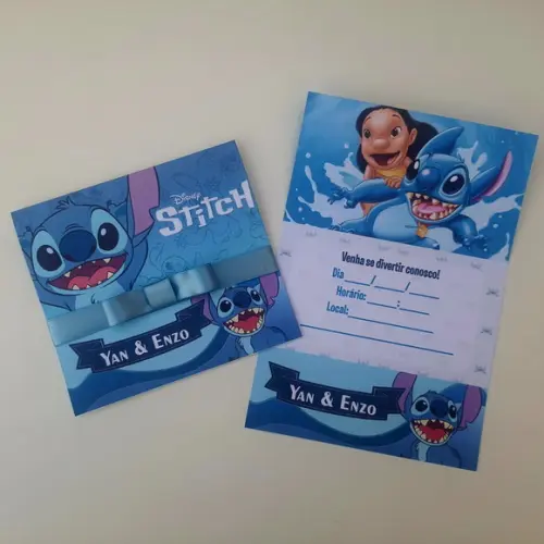 Convite Infantil Stitch