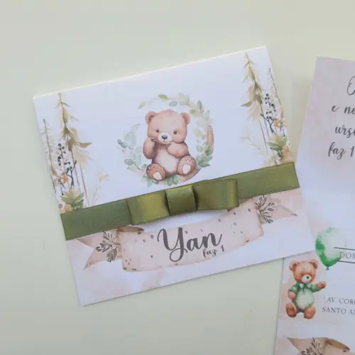 Convite Infantil Ursinho