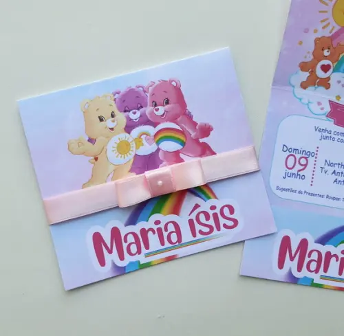Convite Infantil Ursinhos Carinhosos