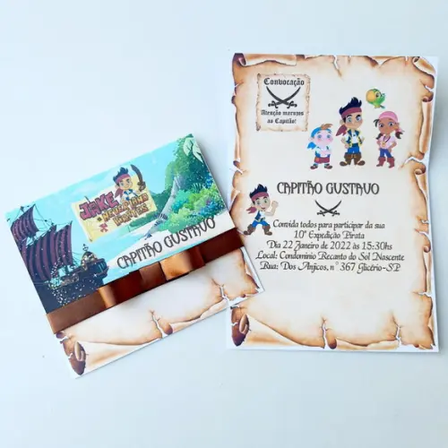 Convite Jake E Os Piratas Da Terra Do Nunca Promoção