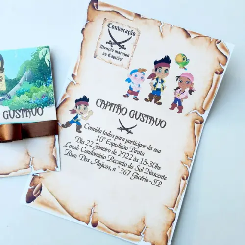 Convite Jake E Os Piratas Da Terra Do Nunca Promoção