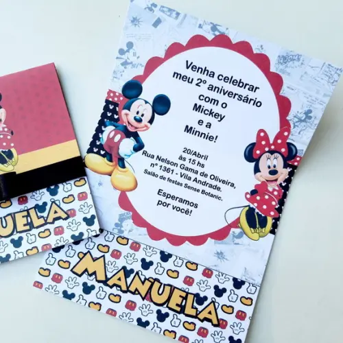 Convite Mickey E Minnie Promoção
