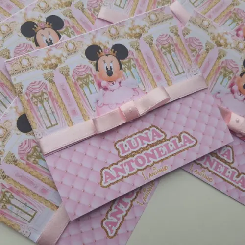Convite Minnie Realeza