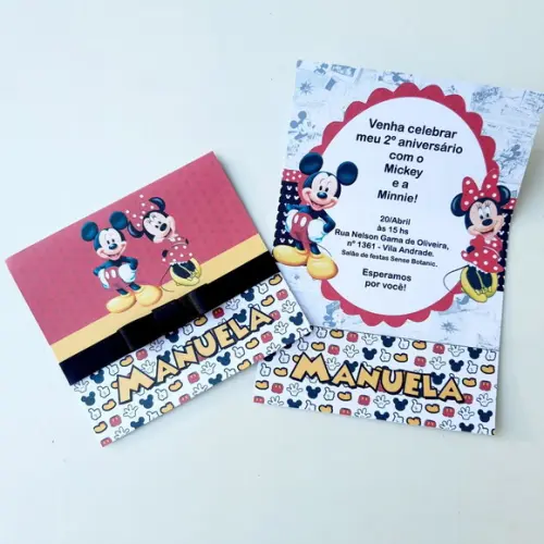 Convite Mickey E Minnie Promoção
