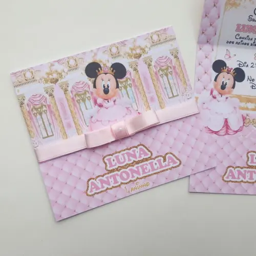 Convite Minnie Realeza