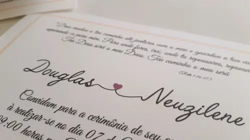 convite para casamento com renda