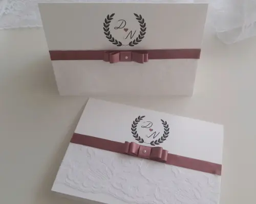 convite para casamento com renda